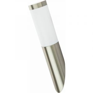 Applique murale d'extérieur à led lampe de jardin en acier inoxydable lampe de porte d'entrée argentée, optique torche, 7W 560lm blanc chaud, DxH