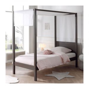 Voile pour Lit à Baldaquin "Pino" 90x200cm Blanc