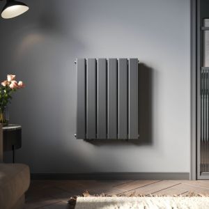 Sonni - Radiateur eau chaude en acier 600x465 mm Bicouche Anthracite Vertical Radiateur chauffage central (509W)