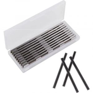10 Pi&egrave;ces Fer de Rabot 82mm HSS Lames de Raboteuse Fers R&eacute;versibles Carbure Ensemble de Rabot Electrique Lame 82x5.5x1.1mm, pour Rabots Makita