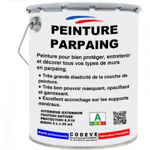 Cod&egrave;ve Bois - Peinture Parpaing - 5 l - Codeve Bois - ral 7021 - Gris noir - Pour La Protection D'un Mur Parpaing, Brique Ou B&eacute;ton Cellulaire.