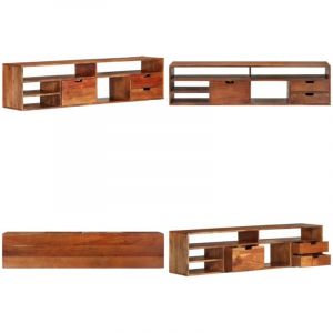 Vidaxl - Meuble tv 140x30x35 cm Bois d'acacia massif - Meubles Tv - Meuble Tv - Meuble Hifi - Rangement Tv - Buffet Bas - Home & Living