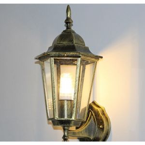 Applique murale &eacute;tanche ext&eacute;rieure de style europ&eacute;en en bronze am&eacute;ricain r&eacute;tro ext&eacute;rieur balcon salon all&eacute;e jardin applique murale d&eacute;corative