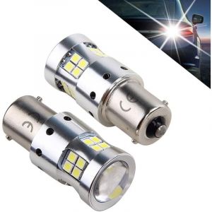 1156 P21w Ba15s 1141 7506 12V 24V 30V Ampoules LED Pour Voiture et moto, 1300LM, Avec Projecteur Objectif, 6000K Blanc Pour Feu Arrière, Feux de