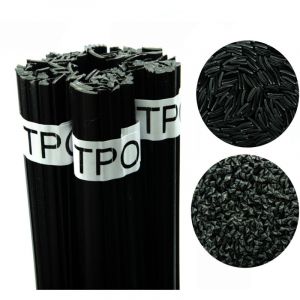 Rosfix Fil de Soudure Plastique TPO Noir 100g &ndash; M&eacute;lange Triangulaire 3,5mm et Bande 8mm 42cm 320&ndash;380&deg;C Pour Pare-Chocs, Ailes, TPE, TEO Accessoire de