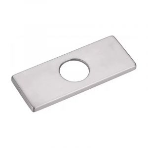 Couvercle de trou Plaque de pont Rosace de robinet d'évier de cuisine monotrou, Plaque de pont carrée Rosace en acier inoxydable pour couvrir les