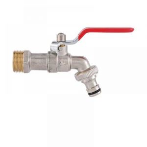Robinet en laiton de haute qualité, antirouille et antigel + raccord de tuyau gratuit + e-book pour jardin, lave-linge, Baril de Pluie-robinet lavabo