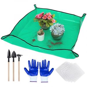 Tapis de rempotage pour plantes d'int&eacute;rieur, id&eacute;al pour le rempotage et le contr&ocirc;le du terreau. Outils de jardinage, cadeaux pour jardiniers et