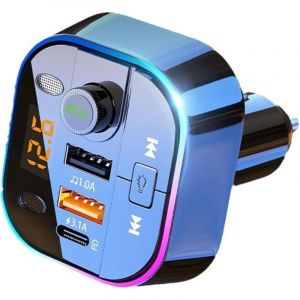 Adaptateur audio sans fil pour voiture, transmetteur FM, chargeur de voiture, récepteur audio sans fil, systèmes de haut-parleurs, chargeur