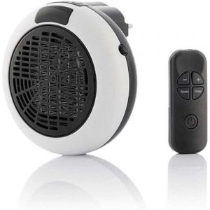 Radiateur Soufflant Mural Electrique - Chauffage Prise Murale avec Thermostat et Minuterie - Chauffage sur Prise avec T&eacute;l&eacute;commande, Salon, Chambre,