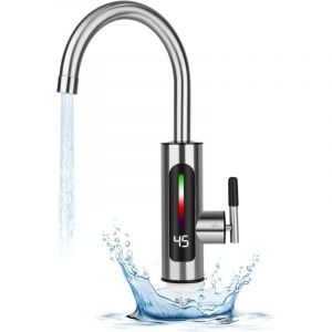 Parkside - Robinet d'eau chaude et froide en acier inoxydable, robinet électrique avec affichage de la température à led, robinet de cuisine