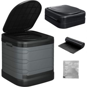 Toilette Portable, Grande Taille Toilette Camping Pliable, WC Aucun Chimique Portable, Adaptées Au Camping en Plein air, Aux Festivals, Aux