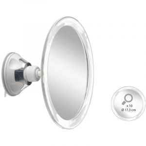 Miroir grossissant x10 AUTONOMIE ET BIEN &Ecirc;TRE 6878 - Fixation &agrave; ventouse - 18 x 9 x 20cm - Taupe