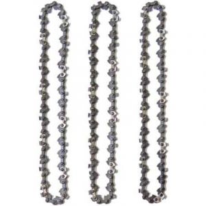 Lot de 3 Chaînes d'Élagueuse sur Perche pour Guide-Chaîne de 10" (25 cm), 40 Maillons d'Entraînement, Faible Rebond, Compatibles avec Black & Decker,