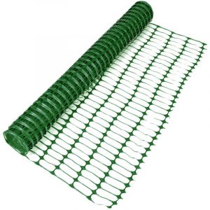 Tolletour - Barrière de signalisation 1x50m Clôture de jardin plastique Grillage de délimitation pour balisage - Verte