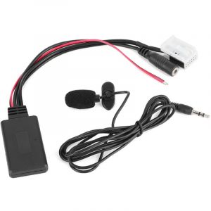 Connecteur d'adaptateur AUX de voiture de cble Audio Bluetooth 12Pin avec Microphone adapt&eacute; pour Citroen Berlingo
