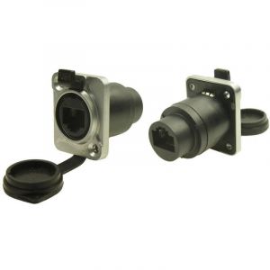 Cliff Cat5e Socket, metal Socket CAT5e, métal CP30220MIP65S femelle, droit noir,argent 1 pc(s)