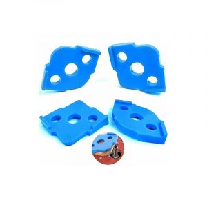 Debuns - Lot de 4 Gabarit pour Defonceuse a Bois Sur Table, R5 - R40 Gabarit Plan de Decoupe Travail Accessoires de Routage de Rayon D'angle, Gabarit