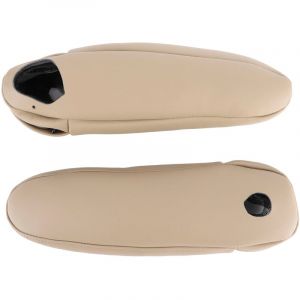 Housse de Protection en Cuir Synth&eacute;tique pour Accoudoir de Si&egrave;ge, Housse d'Accoudoir de Voiture (Beige).