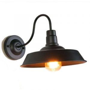 Appliques murales avec cordon enfichable, applique murale rétro noire E27, appliques murales avec cordon enfichable, applique murale industrielle