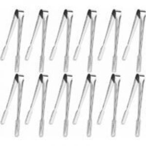 12 Pcs Pince Bonbon, Pince a Sucre Glace, Inoxydable Pince, pour Glace, Sucre, Biscuit, Bar, Buffet, Grill Bar Cuisine et Plus