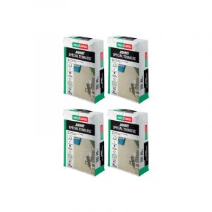 Parexlanko - Lot de 4 sacs de joint spécial terrasse Ton Pierre - 100kg