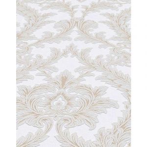 Bricoflor - Papier peint baroque blanc & beige chambre | Tapisserie intissée baroque salon blanche & beige | Papier peint intissé damassé