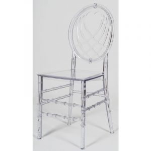 Chaises en polycarbonate transparent Chaise de cuisine empilable 39x40x91 cm Chaise Salle à manger et chambre en plastique
