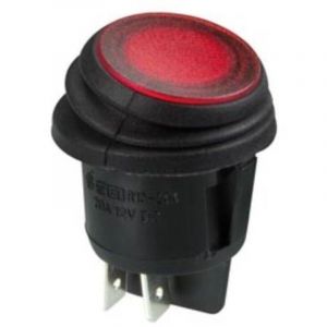 Interrupteur &agrave; bascule illumin&eacute; - rouge - 2P/ON-OFF velleman R13244BR/LED