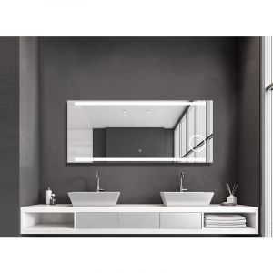 Talos - Miroir de salle de bain King avec éclairage - Miroir de salle de bain led 140x60 cm - Miroir mural avec miroir cosmétique éclairé - Couleur
