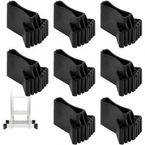 8 pi&egrave;ces de pieds de remplacement pour &eacute;chelle, embouts antid&eacute;rapants pour &eacute;chelle, housses de pieds pour &eacute;chelle, noir, accessoires pour &eacute;chelles