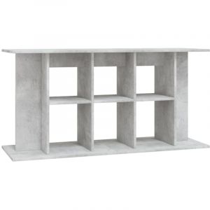 Support pour aquarium Meuble pour Aquarium gris b&eacute;ton 120x40x60 cm bois d'ing&eacute;nierie CFW11389