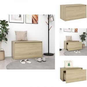 Vidaxl - Banc d'entr&eacute;e 80x40x45 cm Ch&ecirc;ne sonoma Bois d'ing&eacute;nierie - Banc Entr&eacute;e - Banc Coffre - Meuble Rangement - Mobilier Int&eacute;rieur - D&eacute;coration