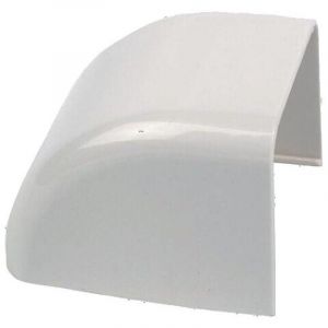 Embout de finition blanc pour goulotte 80x60 mm - EID
