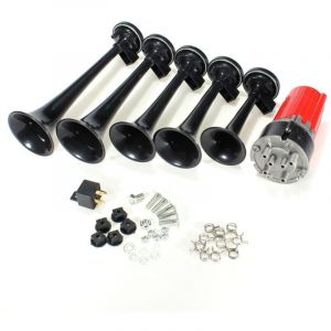 12V 120dB Klaxon Air Horn Corne Trompe Avertisseur Pneumatique Compresseur Auto Jmax