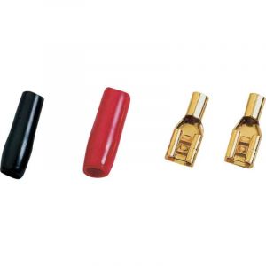 Sinuslive - Jeu de fiches pour haut-parleurs HiFi auto 1 x 2.5 mm² doré