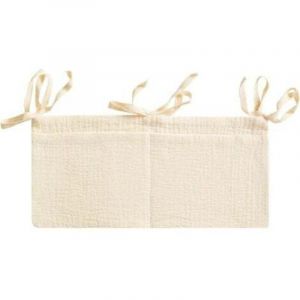 1 Pi&egrave;ces Suspendu Organisateur de Couches (Beige)，rangement suspendu lit bebe，organisateur lit bebe, Organiseur de lit suspendu pour b&eacute;b&eacute;，pour lit