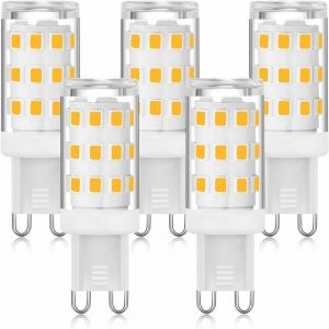 Ampoule LED G9 3000K blanc chaud 3W, ampoule LED &agrave; douille G9 &agrave; deux broches (&eacute;quivalent halog&egrave;ne 40W), ampoules G9 &agrave; &eacute;conomie d'&eacute;nergie pour lustre,