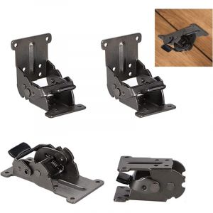 Beijiyi - 0-90-180 Degr&eacute;s Charni&egrave;re Pliante Autobloquante le Panneau D'extension de Table Rabattable Support Pliable Raccords pour &Eacute;tabli Pliant en