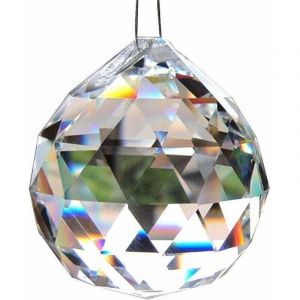 60 mm grande boule de cristal en verre clair boule de cristal boule de verre prisme pendentif arc-en-ciel cristal lustre pi&egrave;ces de cristal - mariage,