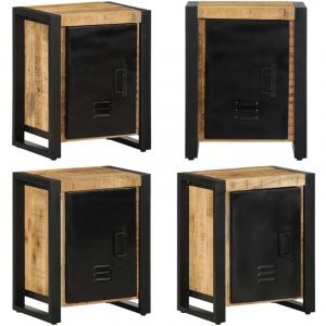 Table de chevet 40x30x51 cm bois massif de manguier brut - Vidaxl