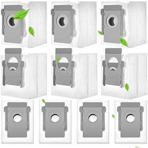Lot de 10 Sacs d'aspirateur pour iRobot Roomba i7 i7+ i7 Plus S9 S9+ i3 i3+ i4 i4+ i6 i6+ i8 i8+ j7 j7+ E5 E6 E7 Sac de rechange pour iRobot Roomba
