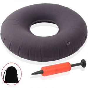 Sollbry - Oreiller en forme de donut - Coussin gonflable de 15' pour soulager la douleur du coccyx - Coussin de si&egrave;ge en forme de donut pour