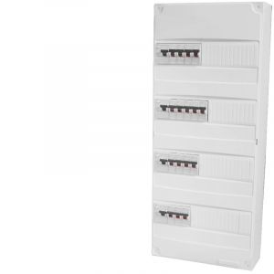 Tableau &eacute;lectrique pr&eacute; &eacute;quip&eacute; saillie 4 rang&eacute;es &agrave; vis ABB