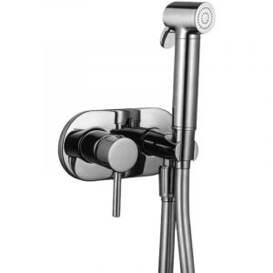 Bagnoclic - Mitigeur encastr&eacute; rond avec douchette pour wc