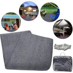 EINFEBEN 3 x 5 m Tapis de tente camping Tapis de sol pour caravane Tapis d'auvent de Camping