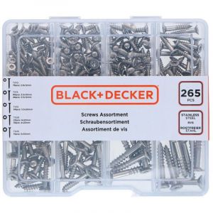 Black & Decker Kit de Vis Torx 265 Pi&egrave;ces d&eacute;tach&eacute;es