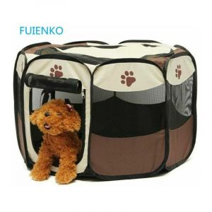 Parc &agrave; Chiots Cl&ocirc;ture Octogonal Pliable 72x45cm pour Animaux