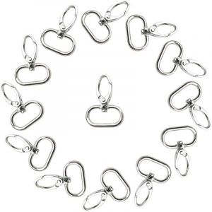 32mm Silver Homard Griffe Pivotant Trigger Pinces Porte-Mousqueton Sac Fermoirs, Durable, Léger pour Sangle Sangles, Sac à Dos, Fermoir Sangle,