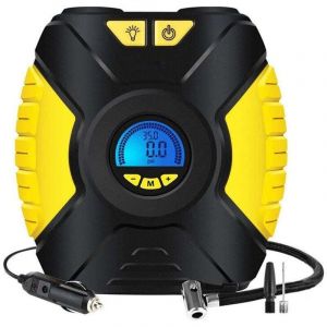Compresseur d'air portable, gonfleur de pneu de voiture électrique, mini compresseur 12 V, pompe à vélo de voiture portable avec manomètre,